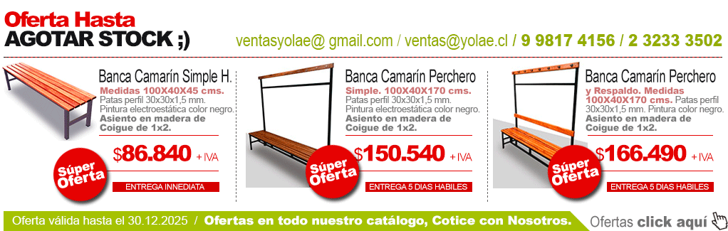 Oferta Bicicletero Colgante Metal  5  Ganchos $103.900 + iva