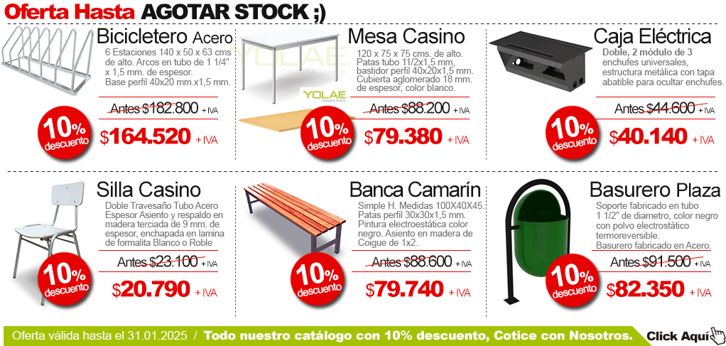 Oferta Banca Camarin $53.500 + iva