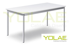 Mesa para Casino, Restaurante, Comedor, Bar, Pub para 4, 6, 5 (redonda), 8 y 10 Personas, de excelente calidad y garanatizadas por 1 año. Patas tubo 1 1/2x1.5 mm. bastidor perfil 40 x 20x1.5 mm. Cubierta aglomerado 18 mm. de espesor, enchapada en formica, color blanco o roble claro (madera) Canto de pvc 2 mm. de alto impacto. Estructura metalica con pintura electrostatica color negro o aluminio, regatones plasticos en la base de las patas. www.yolae.cl