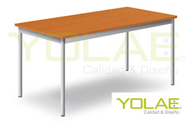 Mesa para Casino, Restaurante, Comedor, Bar, Pub para 4, 6, 5 (redonda), 8 y 10 Personas, de excelente calidad y garanatizadas por 1 año. Patas tubo 1 1/2x1.5 mm. bastidor perfil 40 x 20x1.5 mm. Cubierta aglomerado 18 mm. de espesor, enchapada en formica, color blanco o roble claro (madera) Canto de pvc 2 mm. de alto impacto. Estructura metalica con pintura electrostatica color negro o aluminio, regatones plasticos en la base de las patas.  www.yolae.cl