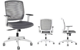 Silla Ejecutiva Rennes. Silla Ejecutiva reclinable, respaldo en malla negra, apoyo lumbar, asiento de espuma inyectada, brazo regulable en altura en PU.  www.yolae.cl